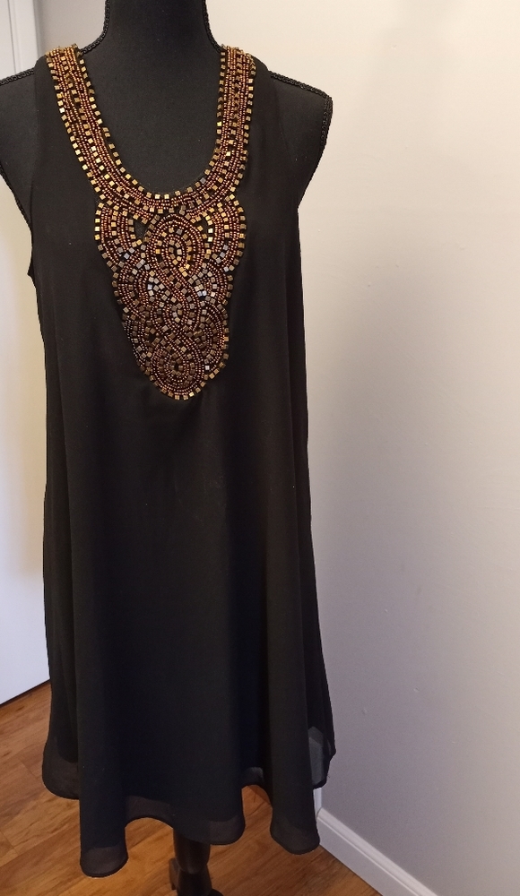 JSP, small, black sleeveless dress